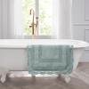 imageLaura Ashley Crochet Cotton 24x40 Bath Rug LinenAqua