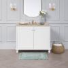 imageLaura Ashley Crochet Cotton 24x40 Bath Rug LinenAqua