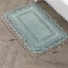 imageLaura Ashley Crochet Cotton 24x40 Bath Rug LinenAqua