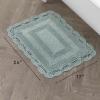imageLaura Ashley Crochet Cotton 24x40 Bath Rug LinenAqua