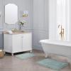 imageLaura Ashley Crochet Cotton 24x40 Bath Rug LinenAqua