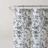 imageLaura Ashley Home  Shower Curtain Stylish Bathroom Decor with Buttonhold Top Elegant Floral Home Decor Flora Blue 72quot x 72quotAmberley Black