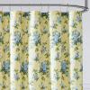 imageLaura Ashley Home  Shower Curtain Stylish Bathroom Decor with Buttonhold Top Elegant Floral Home Decor Flora Blue 72quot x 72quotCassidy Yellow