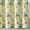 imageLaura Ashley Home  Shower Curtain Stylish Bathroom Decor with Buttonhold Top Elegant Floral Home Decor Flora Blue 72quot x 72quotCassidy Yellow