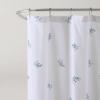 imageLaura Ashley Home  Shower Curtain Stylish Bathroom Decor with Buttonhold Top Elegant Floral Home Decor Flora Blue 72quot x 72quotFlora Blue
