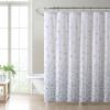 imageLaura Ashley Home  Shower Curtain Stylish Bathroom Decor with Buttonhold Top Elegant Floral Home Decor Flora Blue 72quot x 72quotFlora Blue