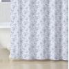 imageLaura Ashley Home  Shower Curtain Stylish Bathroom Decor with Buttonhold Top Elegant Floral Home Decor Flora Blue 72quot x 72quotGarden Blue