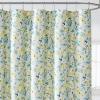 imageLaura Ashley Home  Shower Curtain Stylish Bathroom Decor with Buttonhold Top Elegant Floral Home Decor Flora Blue 72quot x 72quotNora Blue