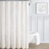 imageLaura Ashley Home  Shower Curtain Stylish Bathroom Decor with Buttonhold Top Elegant Floral Home Decor Flora Blue 72quot x 72quotAdelina White