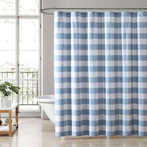 imageLaura Ashley Home  Shower Curtain Stylish Bathroom Decor with Buttonhold Top Elegant Floral Home Decor Flora Blue 72quot x 72quotCynthia Blue