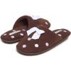 imageLaura Ashley Ladies Embroidered Soft Terry Scuff SlipperBrown