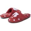 imageLaura Ashley Ladies Embroidered Soft Terry Scuff SlipperCrimson