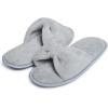 imageLaura Ashley Ladies Open Toe Plush Terry SlipperBasic Grey