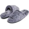 imageLaura Ashley Ladies Open Toe Plush Terry SlipperDenim Plain