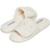 imageLaura Ashley Ladies Open Toe Plush Terry SlipperIvory