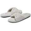 imageLaura Ashley Ladies Open Toe Plush Terry SlipperNickle Green