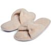 imageLaura Ashley Ladies Open Toe Plush Terry SlipperOat Milk