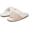 imageLaura Ashley Ladies Open Toe Plush Terry SlipperOat MilkWhite
