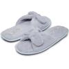 imageLaura Ashley Ladies Open Toe Plush Terry SlipperResort Blue Bow