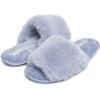 imageLaura Ashley Ladies Open Toe Plush Terry SlipperSteel Grey