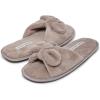 imageLaura Ashley Ladies Open Toe Plush Terry SlipperStone