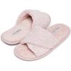 imageLaura Ashley Ladies Open Toe Plush Terry SlipperVintage Pink 1