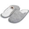 imageLaura Ashley Womens Plush Memory Foam Scuff Slippers Fluffy Warm Micro Terry House Shoes Comfy Slip On Bedroom SlipperBasic Grey