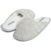 imageLaura Ashley Womens Plush Memory Foam Scuff Slippers Fluffy Warm Micro Terry House Shoes Comfy Slip On Bedroom SlipperNickle Green