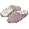 imageLaura Ashley Womens Plush Memory Foam Scuff Slippers Fluffy Warm Micro Terry House Shoes Comfy Slip On Bedroom SlipperStone