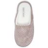 imageLaura Ashley Womens Plush Memory Foam Scuff Slippers Fluffy Warm Micro Terry House Shoes Comfy Slip On Bedroom SlipperStone