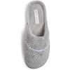imageLaura Ashley Womens Rugged Memory Foam Terry Cloth Spa Slippers Soft Non Slip Rubber Bottom Closed Toe House SliderBasic Grey