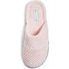 imageLaura Ashley Womens Rugged Memory Foam Terry Cloth Spa Slippers Soft Non Slip Rubber Bottom Closed Toe House SliderChalk Pink