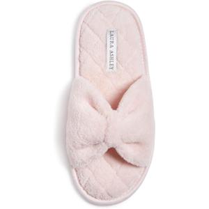 imageLaura Ashley Ladies Open Toe Plush Terry SlipperChalk Pink
