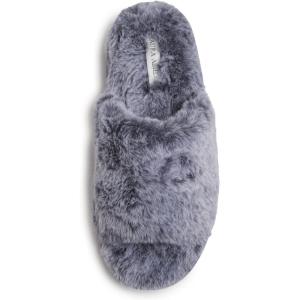 imageLaura Ashley Ladies Open Toe Plush Terry SlipperDenim Plain