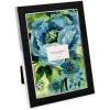 imageLaura Ashley 5x7 White Enamel Picture Frame Gold Metal Edge with Easel for Countertop Counterspace Tabletop Display Bookshelf Desk Wall Dcor Photo GalleryBlack W Silver
