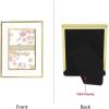 imageLaura Ashley 5x7 White Enamel Picture Frame Gold Metal Edge with Easel for Countertop Counterspace Tabletop Display Bookshelf Desk Wall Dcor Photo GalleryWhite W Gold