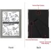 imageLaura Ashley 5x7 White Enamel Picture Frame Gold Metal Edge with Easel for Countertop Counterspace Tabletop Display Bookshelf Desk Wall Dcor Photo GalleryGray W Silver