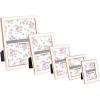 imageLaura Ashley 5x7 White Enamel Picture Frame Gold Metal Edge with Easel for Countertop Counterspace Tabletop Display Bookshelf Desk Wall Dcor Photo GalleryWhite W Rose Gold