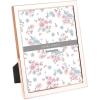 imageLaura Ashley 5x7 White Enamel Picture Frame Gold Metal Edge with Easel for Countertop Counterspace Tabletop Display Bookshelf Desk Wall Dcor Photo GalleryWhite W Rose Gold