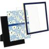 imageLaura Ashley 5x7 White Enamel Picture Frame Gold Metal Edge with Easel for Countertop Counterspace Tabletop Display Bookshelf Desk Wall Dcor Photo GalleryNavy W Gold