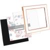 imageLaura Ashley 5x7 White Enamel Picture Frame Gold Metal Edge with Easel for Countertop Counterspace Tabletop Display Bookshelf Desk Wall Dcor Photo GalleryWhite W Rose Gold