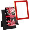 imageLaura Ashley 5x7 White Enamel Picture Frame Gold Metal Edge with Easel for Countertop Counterspace Tabletop Display Bookshelf Desk Wall Dcor Photo GalleryRed W Gold