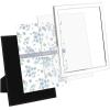 imageLaura Ashley 5x7 White Enamel Picture Frame Gold Metal Edge with Easel for Countertop Counterspace Tabletop Display Bookshelf Desk Wall Dcor Photo GalleryWhite W Silver