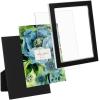 imageLaura Ashley 5x7 White Enamel Picture Frame Gold Metal Edge with Easel for Countertop Counterspace Tabletop Display Bookshelf Desk Wall Dcor Photo GalleryBlack W Silver