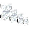 imageLaura Ashley 5x7 White Enamel Picture Frame Gold Metal Edge with Easel for Countertop Counterspace Tabletop Display Bookshelf Desk Wall Dcor Photo GalleryWhite W Silver
