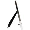 imageLaura Ashley 5x7 White Enamel Picture Frame Gold Metal Edge with Easel for Countertop Counterspace Tabletop Display Bookshelf Desk Wall Dcor Photo GalleryGray W Silver