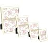 imageLaura Ashley 5x7 White Enamel Picture Frame Gold Metal Edge with Easel for Countertop Counterspace Tabletop Display Bookshelf Desk Wall Dcor Photo GalleryWhite W Gold