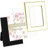 imageLaura Ashley 5x7 White Enamel Picture Frame Gold Metal Edge with Easel for Countertop Counterspace Tabletop Display Bookshelf Desk Wall Dcor Photo GalleryWhite W Gold