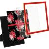 imageLaura Ashley 5x7 White Enamel Picture Frame Gold Metal Edge with Easel for Countertop Counterspace Tabletop Display Bookshelf Desk Wall Dcor Photo GalleryRed W Gold