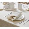 imageLaura Ashley Arabesque Luxurious Shimmery Fabric Tablecloth for Formal Dining Holiday Wedding or Party 60quot x 84quot GoldGold